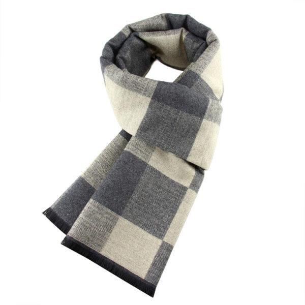 Thickened Warm Plaid Scarf