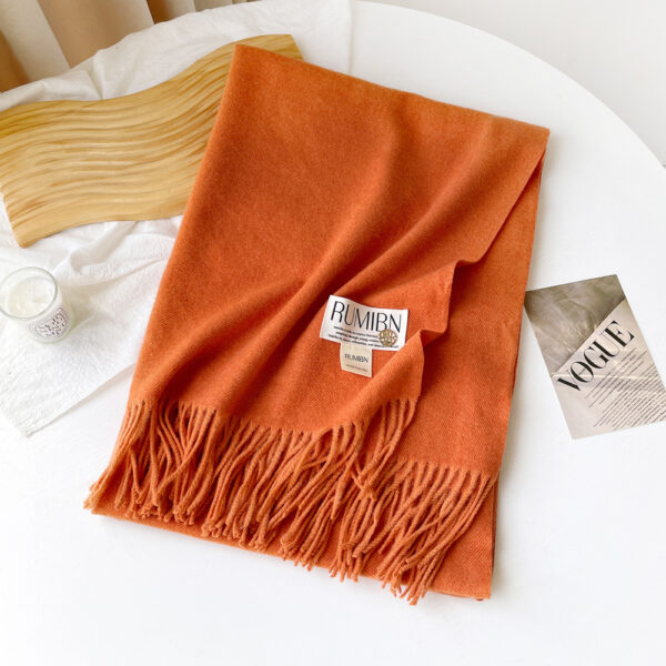 Custom Pure Color Premium Faux Cashmere Scarf