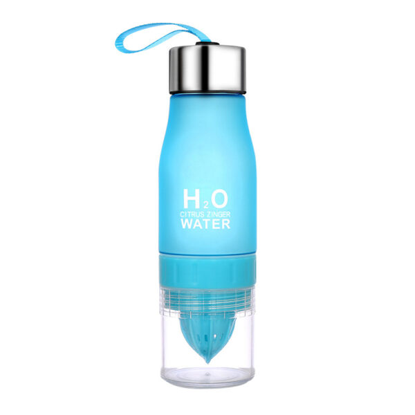 Portable 23oz Colorful Frosted Plastic Bottle with Stainless Steel Lid