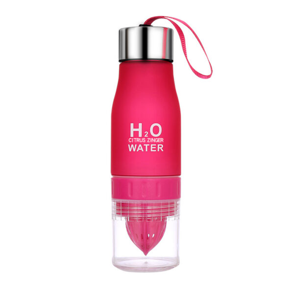 Portable 23oz Colorful Frosted Plastic Bottle with Stainless Steel Lid