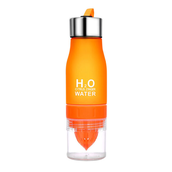 Portable 23oz Colorful Frosted Plastic Bottle with Stainless Steel Lid