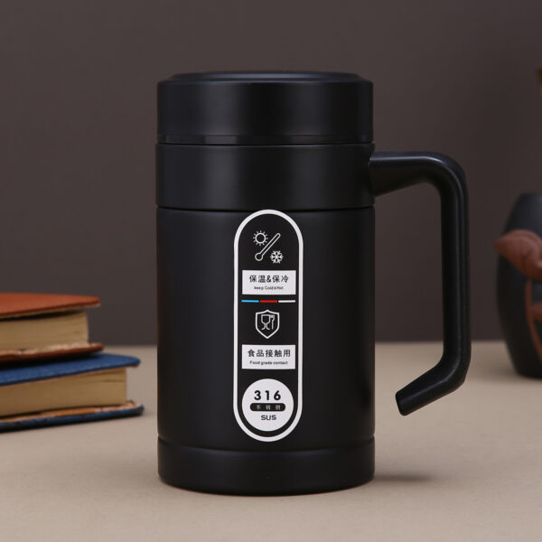 Double Layer 17oz Stainless Steel Vacuum Insulated Tumbler with Handle