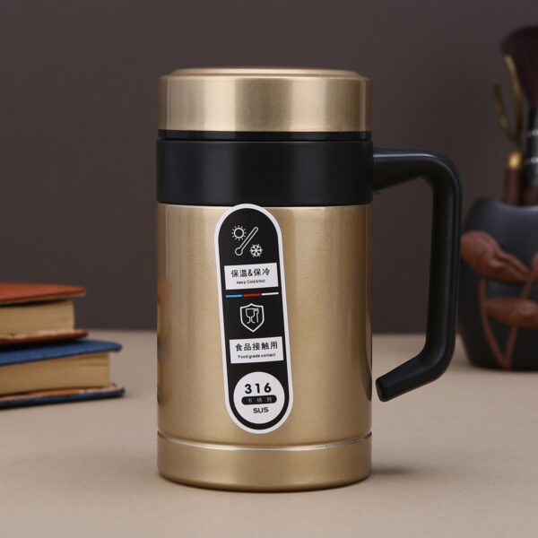 Double Layer 17oz Stainless Steel Vacuum Insulated Tumbler with Handle