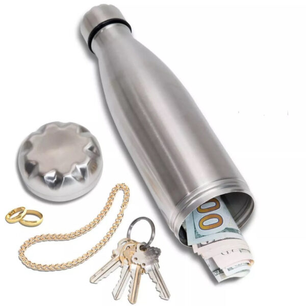 Double-layer 26oz Stainless Steel Thermos Bottle With Hidden Storage Bottom