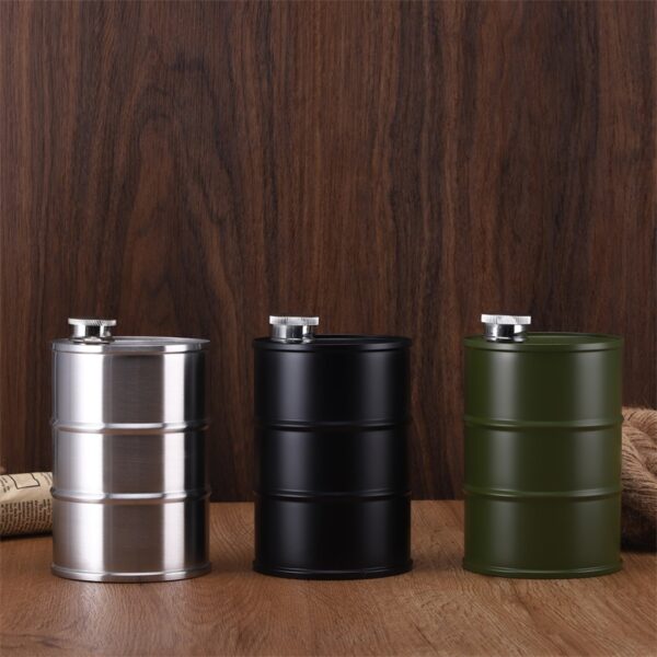 Large Capacity 26oz Oil Drum Shaped Stainless Steel Bottle