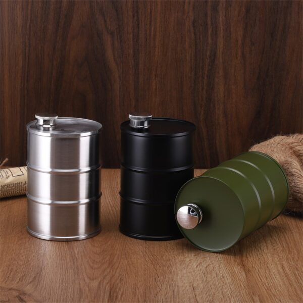 Large Capacity 26oz Oil Drum Shaped Stainless Steel Bottle