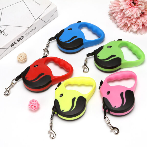 Automatic Dog's Head Retractable Pet Rope