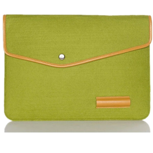 Felt Fabric Lock Button Laptop Sleeve