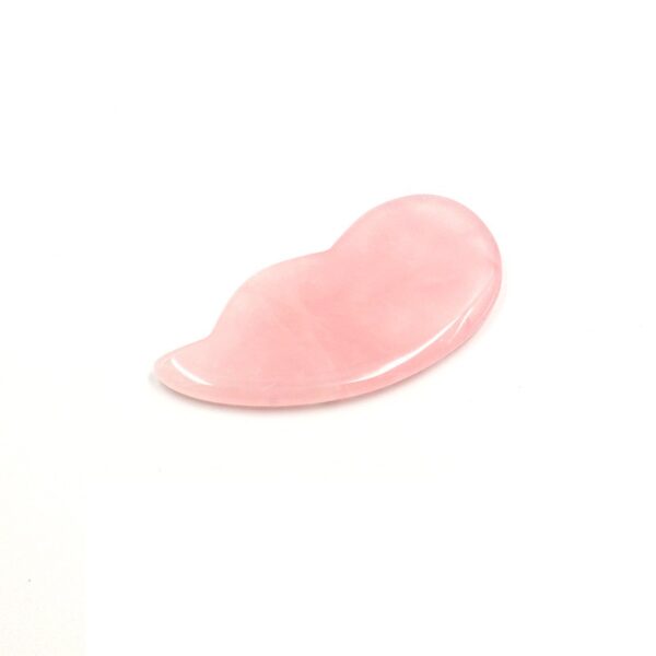 Pink Quartz Jade Pea Pod Shaped Gua Sha Board