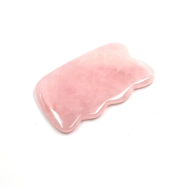 Pink Quartz Jade Wavy Gua Sha Board