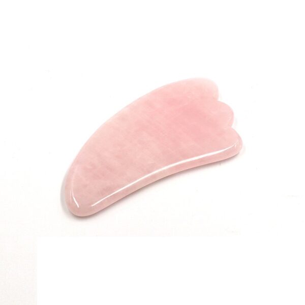 Pink Quartz Jade Horn-Shaped Gua Sha Board