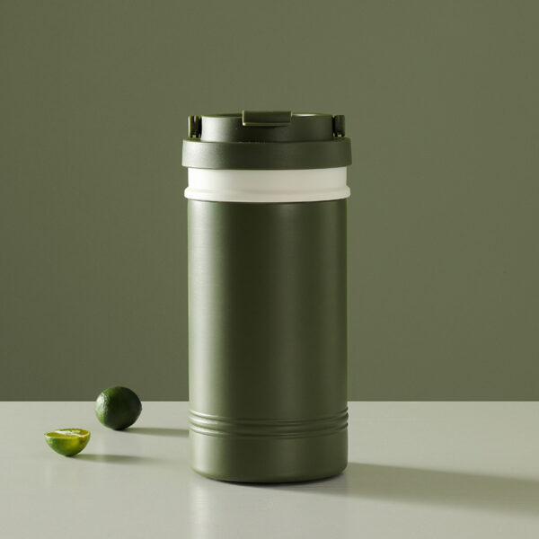 Non-Tip Insulated Cup With Built-In Tea Strainer