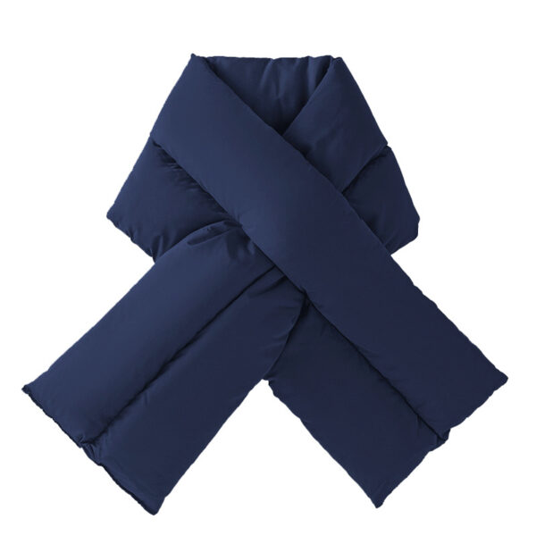 Thick Cross-Quilted Down Cotton Warm Scarf