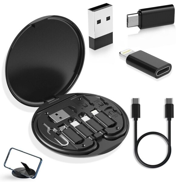 Multifunctional Charge Cable Adapter Kit with Phone Stand