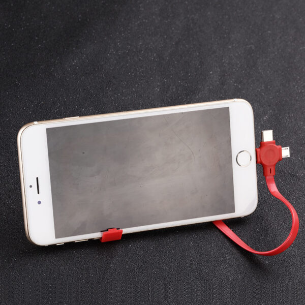 Portable Retractable 3-in-1 Charging Cable With Phone Stand