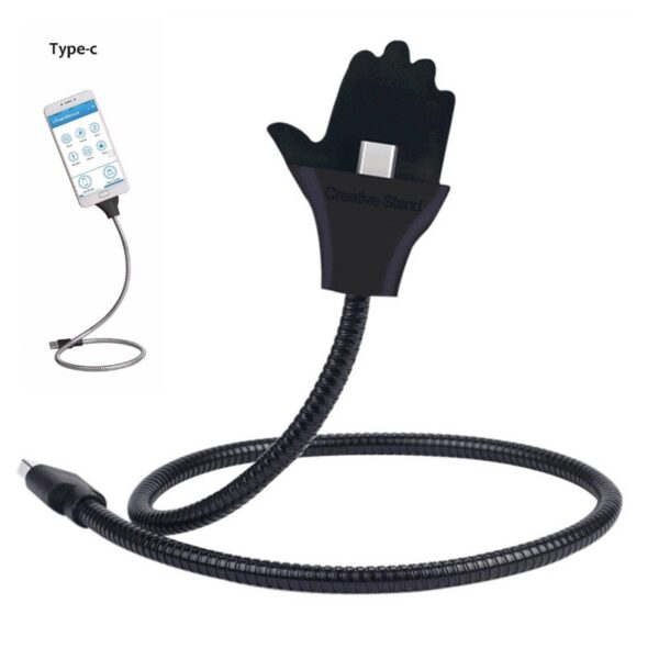 Palm-Shaped Charging Cable Stand with Type-C Port