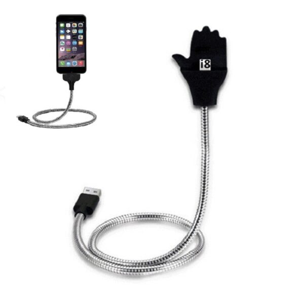 Palm-Shaped Charging Cable Stand with Lightning Port