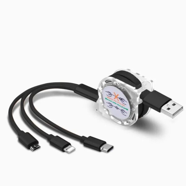 Advertising Retractable 3-in-1 Charging Cable