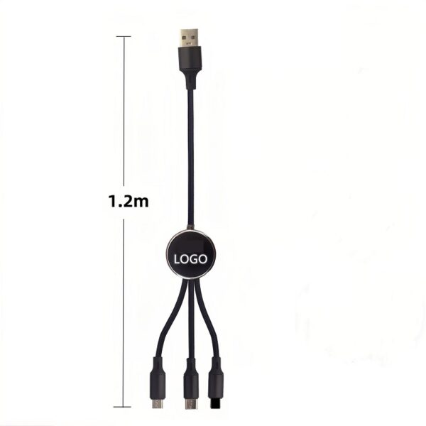 Light-up Logo 3-in-1 Retractable Charging Cable