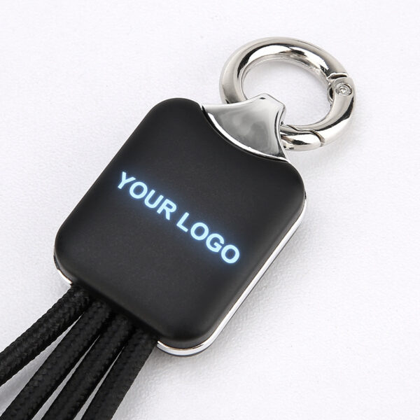 Laser logo 3-in-1 Charging Cable with Illuminated Logo