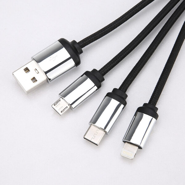 Laser logo 3-in-1 Charging Cable with Illuminated Logo