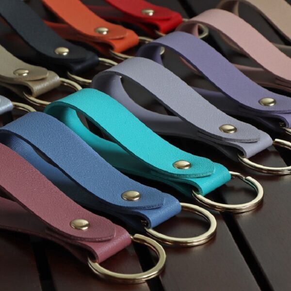 Customizable PU Leather Keychain