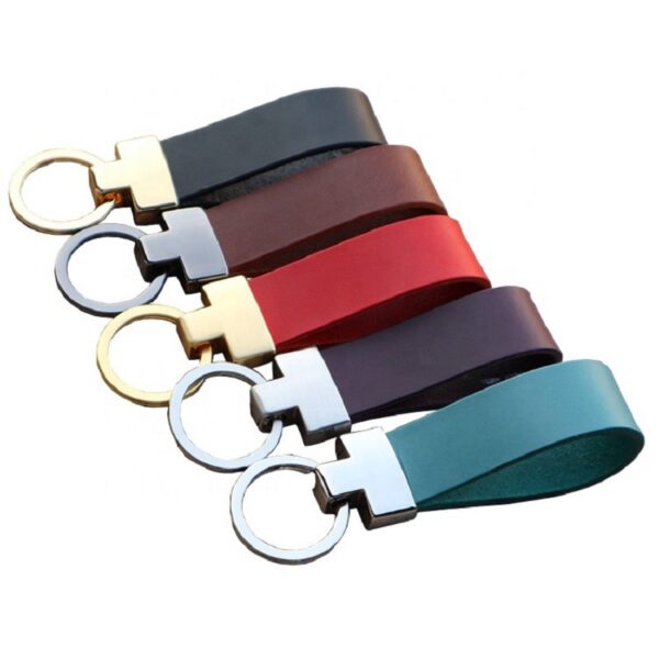 Business PU Leather Keychain with Custom Logo