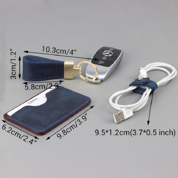 Leather Cardholder Keychain Business Set