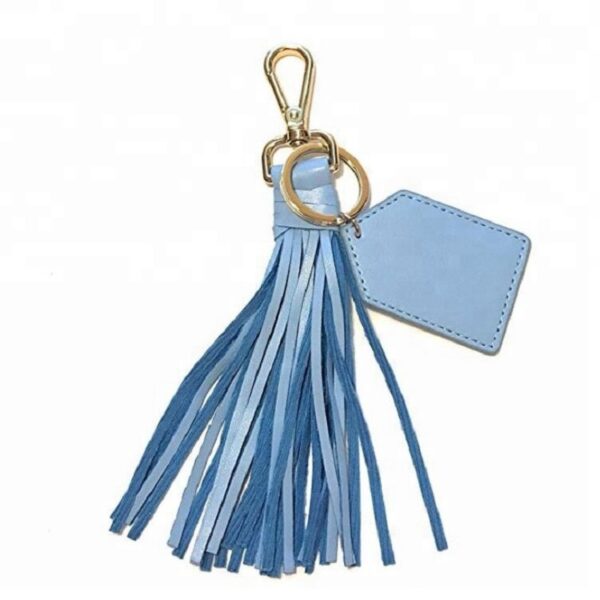 Leather Tassel Keychain with Custom Logo