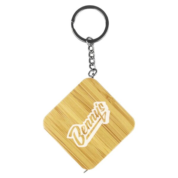 Custom Logo Wooden Mini Automatic Retractable Measuring Tape