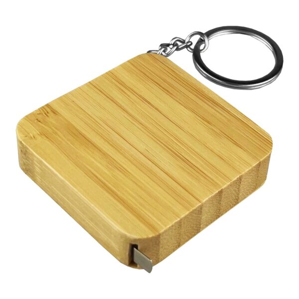 Custom Logo Wooden Mini Automatic Retractable Measuring Tape