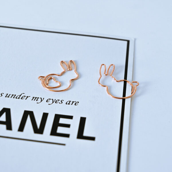 Cute Rabbit Electroplating Metal Paperclips In A Box