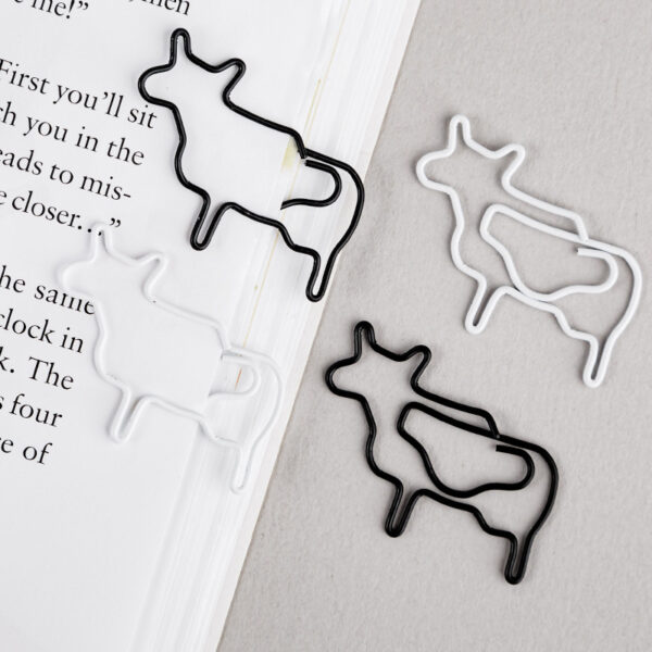 Cow Shaped Metal Paperclips