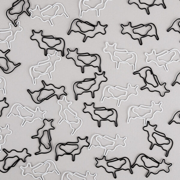 Cow Shaped Metal Paperclips