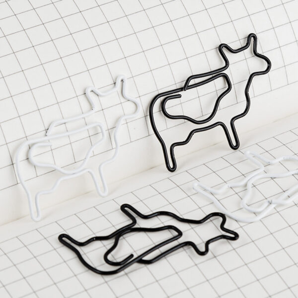 Cow Shaped Metal Paperclips