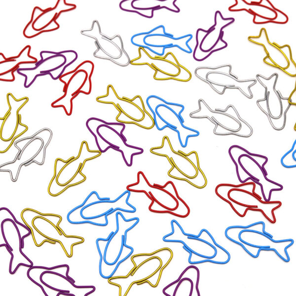 Shark Shaped Metal Paperclips