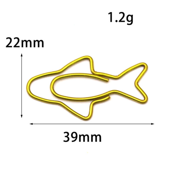 Shark Shaped Metal Paperclips