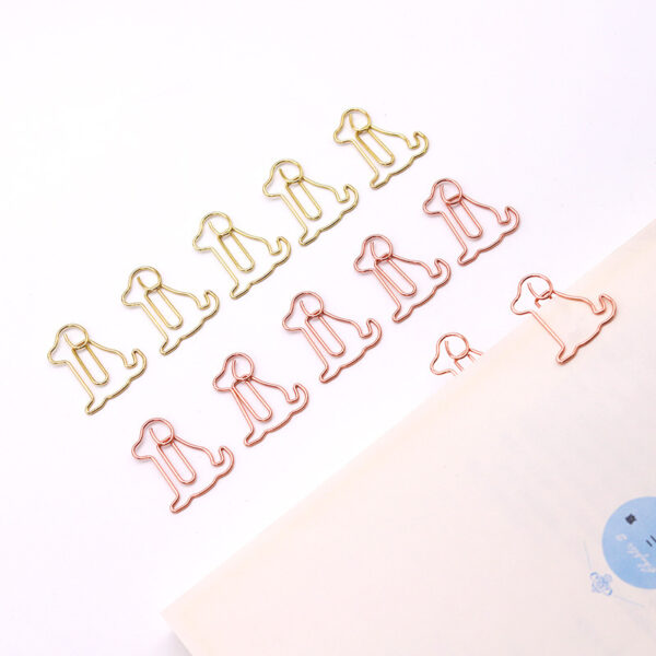 Cute Dog Shaped Metal Paperclips