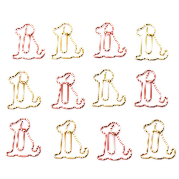 Cute Dog Shaped Metal Paperclips