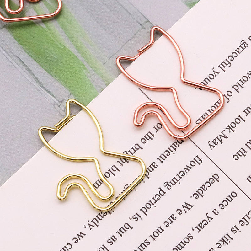 Electroplating Cat Shaped Metal Paperclips