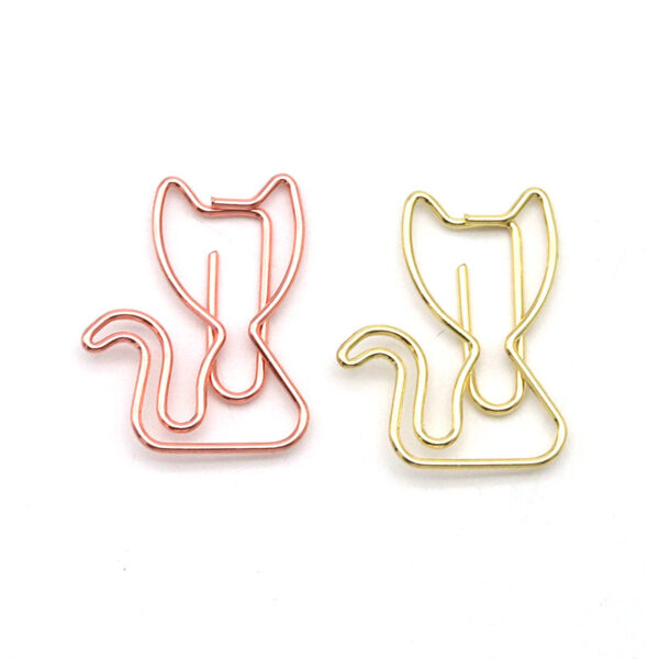 Electroplating Cat Shaped Metal Paperclips