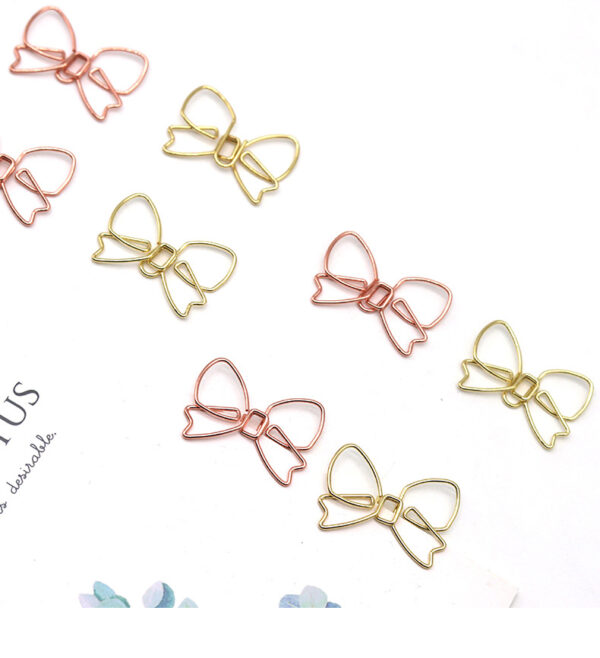 Bow Tie Shaped Metal Paperclips