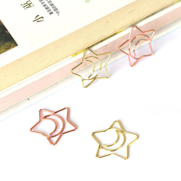 Star And Moon Shaped Paperclips