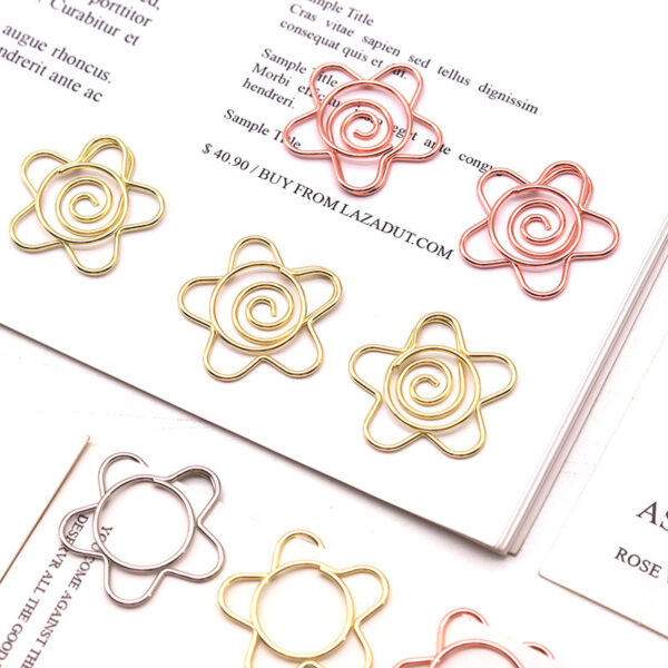 Electroplating Flower Shaped Metal Paperclips