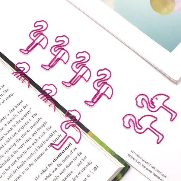 Flamingo Shaped Metal Paperclips