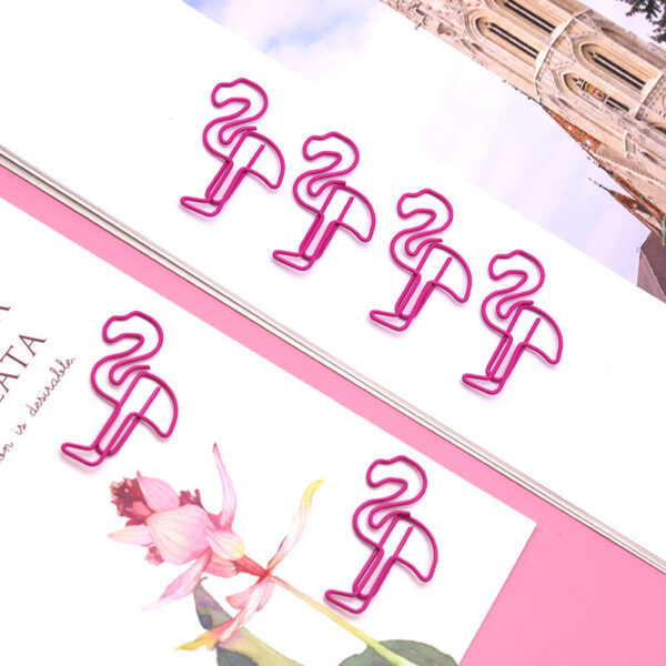 Flamingo Shaped Metal Paperclips