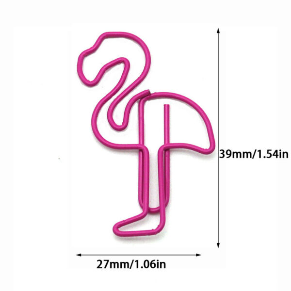 Flamingo Shaped Metal Paperclips