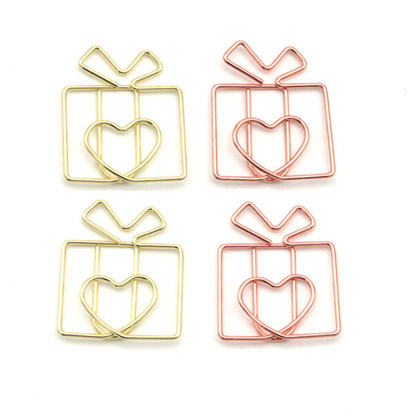 Heart Gift Shaped Metal Paperclips