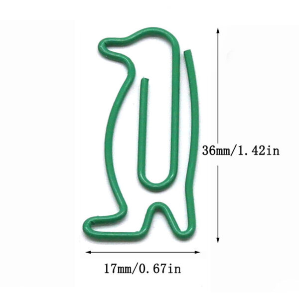 Penguin Shaped Metal Paperclips