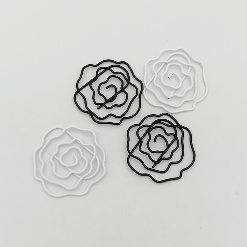 Rose Shaped Metal Paperclips